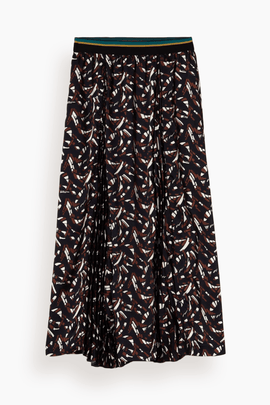Pleated Skirt in Brown Fantasy