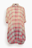 R13 Dresses Plaid Oversized Boxy Shirtdress in Bleached Out (TS) Plaid Oversized Boxy Shirtdress in Bleached Out (TS)