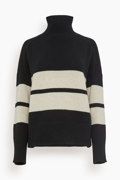 Malo Sweater in Noir/Ecru