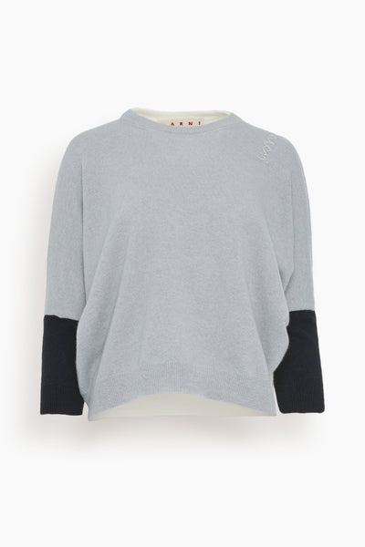 Roundneck Sweater in Grey/Sodium