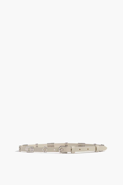 Odena Belt in Chalk/Silver