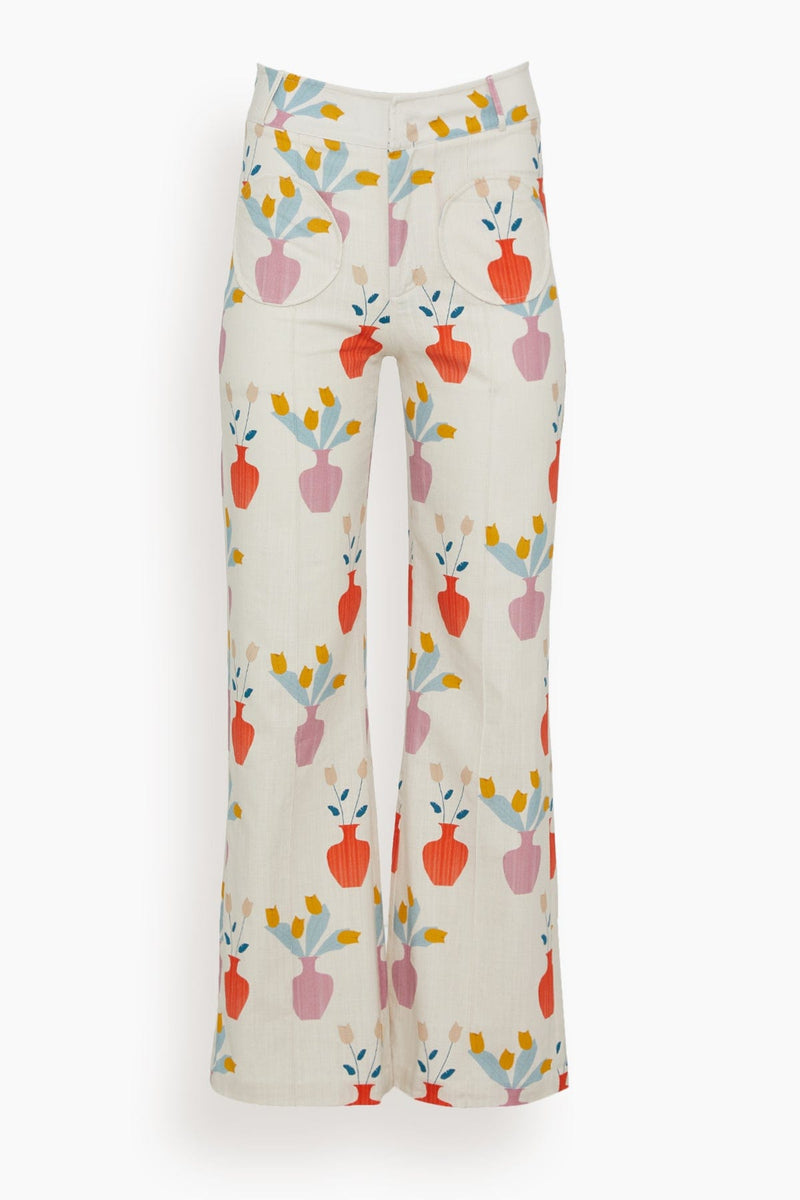 Destree Yoshi Pant in Printed Flower Vase – Hampden Clothing