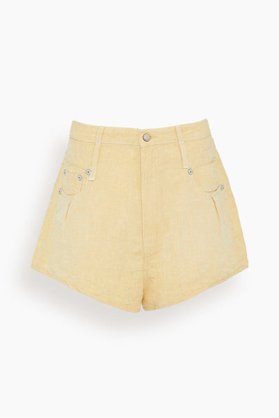 Double Loop Venti Short in Maize Linen Chambray