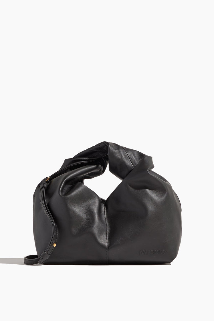 JW Anderson Cross Body Bags Twister Hobo Bag in Black