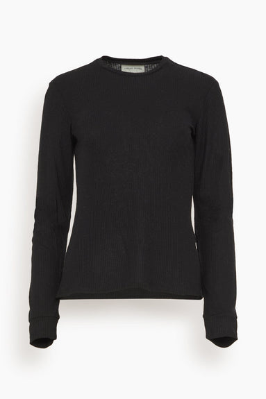 Loulou Studio Tops Ortigia Long Sleeve T-Shirt in Black Ortigia Long Sleeve T-Shirt in Black