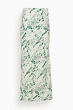 Rohe Skirts Printed Long Silk Skirt in Countryside Emerald Print