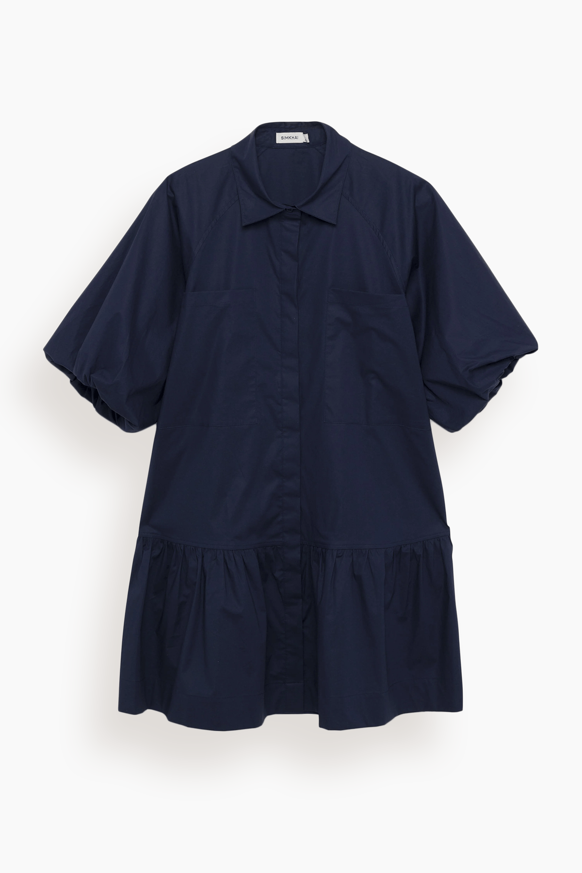 Simkhai Crissy Cotton Poplin Dress in Midnight