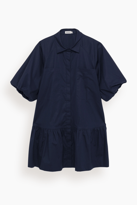 Crissy Cotton Poplin Dress in Midnight