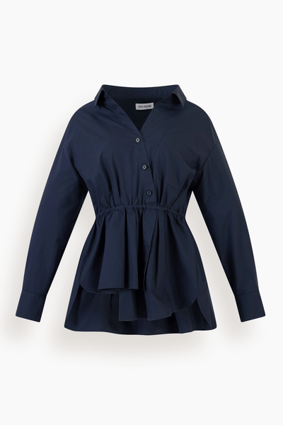 Falling Off The Shoulder Top in Navy