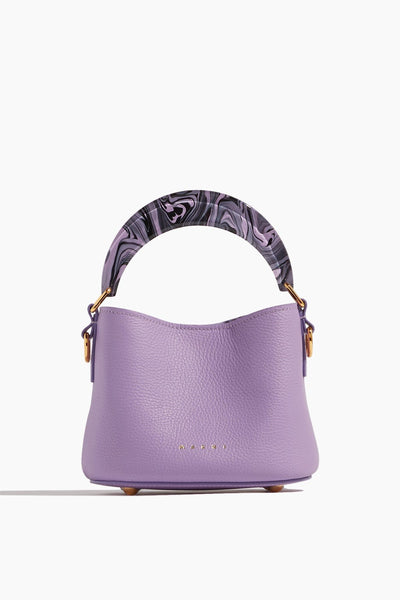 Venice Mini Bucket Bag in Lilac Leather