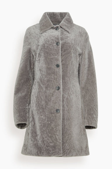 Loulou Studio Coats Beatris Shearling Coat in Grey Beatris Shearling Coat in Grey