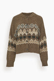 Altuzarra Cammie Sweater in Oak Moss Fairisle