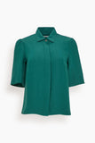 Maria McManus Bell Sleeve Blouse in Emerald