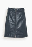 Proenza Schouler Skirts Glossy Leather Skirt in Navy