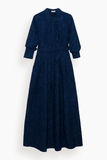 Simkhai Courtney Long Sleeve Belted Gown in Midnight
