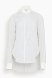Plan C Long Sleeve Shirt in Brown/White Stripe