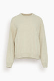 Loulou de Saison Tristan Loose Fit Sweater in Stone Melange