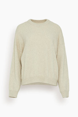 Tristan Loose Fit Sweater in Stone Melange