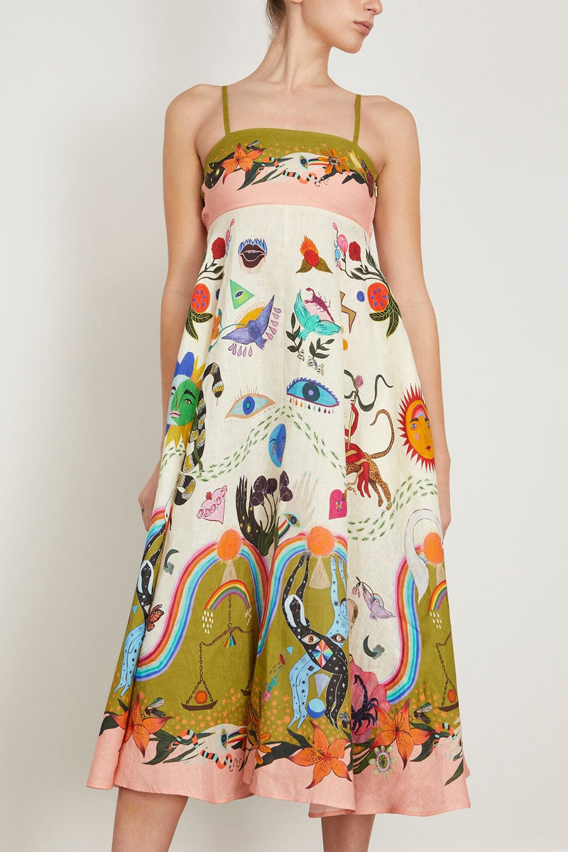 Alemais Evergreen Sundress in Multi – Hampden Clothing