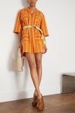 Alemais Casual Dresses Gina Stripe Mini Dress in Tangerine Alemais Gina Stripe Mini Dress in Tangerine