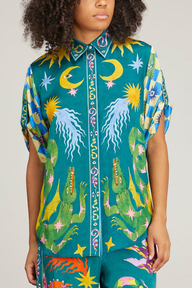Alemais Tops Guardian Oversized Shirt in Multi Alemais Guardian Oversized Shirt in Multi