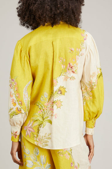 Alemais Tops Ira Shirt in Lemon/Cream Alemais Ira Shirt in Lemon/Cream