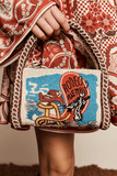 Alemais Ace Beaded Barrel Bag in Multi