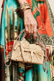 Alemais Ace Horse Raffia Box Bag in Blonde