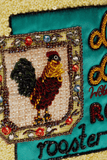 Alemais Ace Rooster Embellished Clutch in Multi