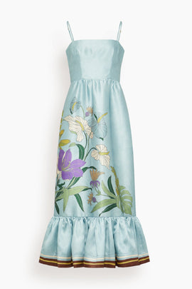 Alfie Midi Dress in Ice Blue