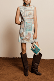 Alemais Andie Denim Mini Dress in Multi
