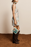 Alemais Andie Denim Mini Dress in Multi