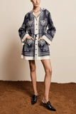 Alemais Banderra Mini Dress in Ink