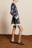 Alemais Banderra Mini Dress in Ink