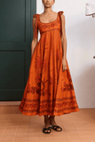 Alemais Boathouse Ballet Sundress in Orange