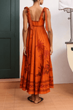 Alemais Boathouse Ballet Sundress in Orange