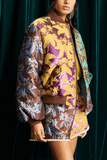 Alemais Bodie Jacquard Bomber Jacket in Multi