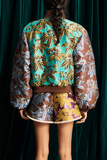 Alemais Bodie Jacquard Bomber Jacket in Multi