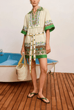 Alemais Bridgette Mini Shirtdress in Cream
