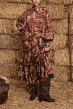 Alemais Ezra Silk Shirtdress in Chocolate