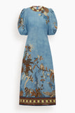 Alemais Georgie Midi Dress in Blue