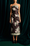 Alemais Josie Bodice Midi Dress in Plum