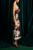 Alemais Josie Bodice Midi Dress in Plum