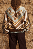Alemais La Rosa Jacquard Bomber Jacket in Multi
