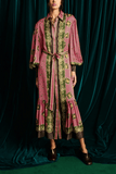 Alemais Lacey Silk Shirtdress in Dusty Pink