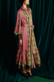 Alemais Lacey Silk Shirtdress in Dusty Pink