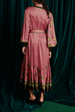 Alemais Lacey Silk Shirtdress in Dusty Pink