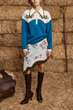 Alemais Lasso Knit Polo in Azure