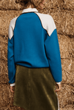 Alemais Lasso Knit Polo in Azure
