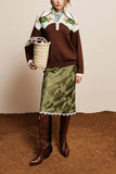 Alemais Lasso Knit Polo in Chocolate